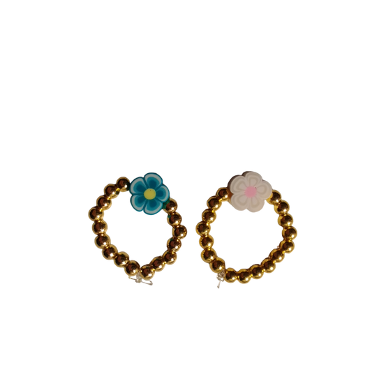 Floral Gold Beaded Ring