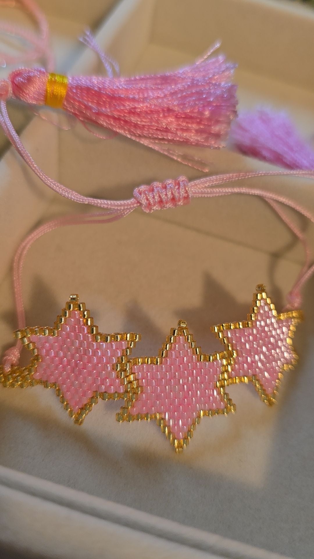 Glitter Beaded Stars