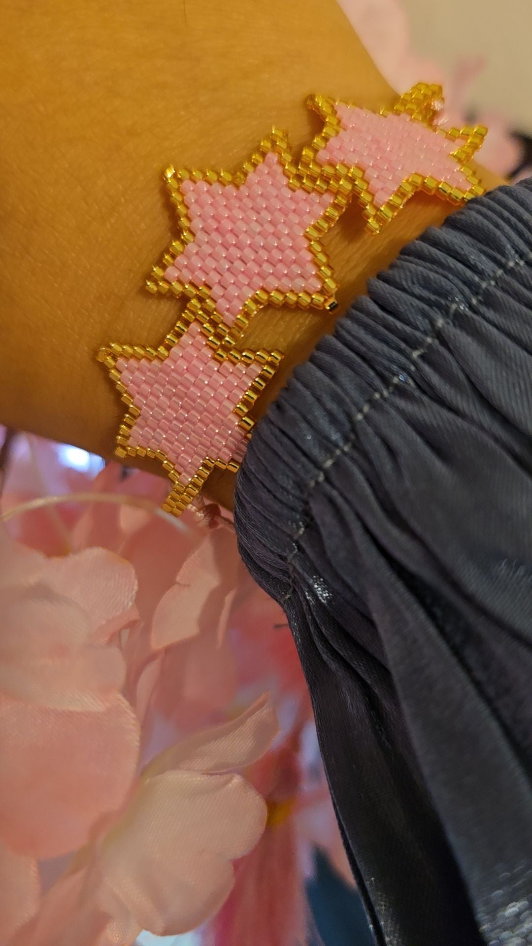 Glitter Beaded Stars