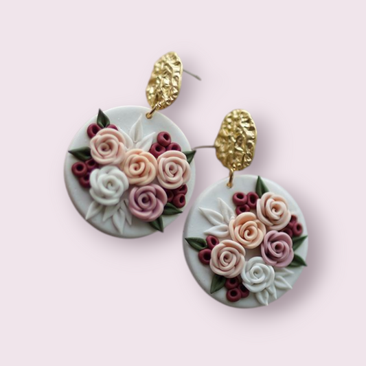 Round earrings